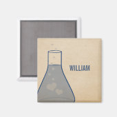 Aimant de bécher Whimsical, bleu (Recto/Verso)