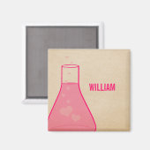 Aimant de bécher Whimsical, rose (Recto/Verso)