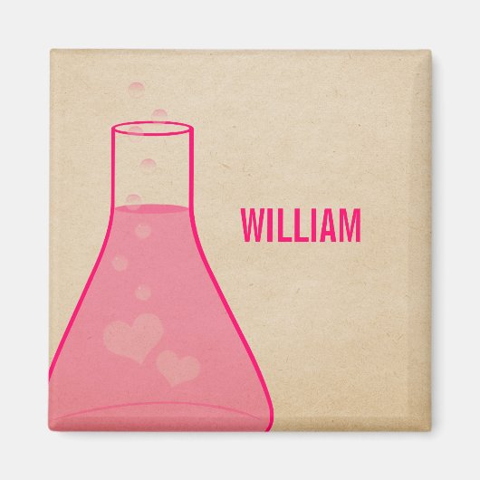 Aimant de bécher Whimsical, rose (Devant)