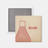 Aimant de bécher Whimsical, Rouge (Recto/Verso)