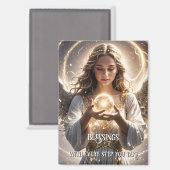 Aimant de Bénédiction de l'Ange Spirituel (Recto/Verso)
