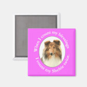 Aimant de Bénédiction de Sheltie (Recto/Verso)