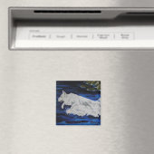 Aimant de berger allemand blanc éclaboussé (In Situ (Lave-vaisselle))