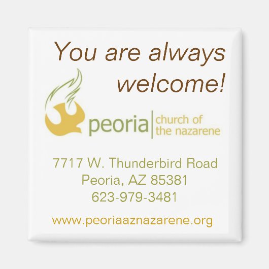 Aimant de bienvenue (Devant)