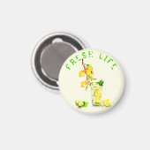 Aimant de boisson au citron frais - Texte personna (Recto/Verso)