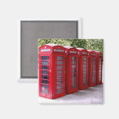 aimant de boîte de téléphone rouge (Recto/Verso)