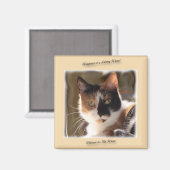 Aimant de bonheur de chats citrouilles (Recto/Verso)