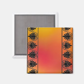 Aimant de bordure rouge et orange (Recto/Verso)