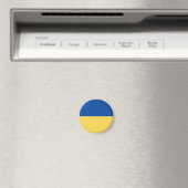 AIMANT DE BUTTON SUR LE DRAPEAU UKRAINIEN (In Situ (Lave-vaisselle))