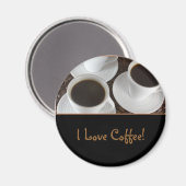 Aimant de café noir (Recto/Verso)