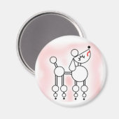 Aimant de caniche noisette (Recto/Verso)