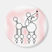 Aimant de caniche noisette (Devant)