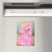 Aimant de caniche rose, cadeau de caniche rose (In Situ (Lave-vaisselle))