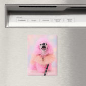 Aimant de caniche rose, cadeau de caniche rose (In Situ (Lave-vaisselle))