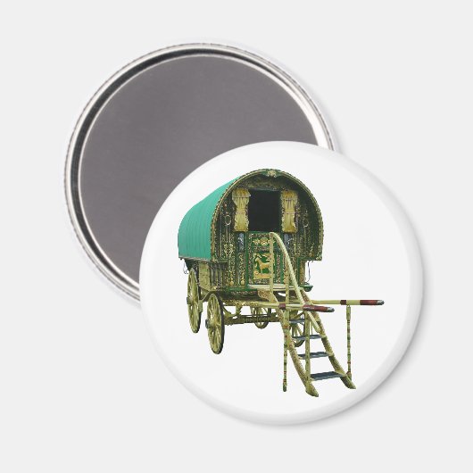 Aimant de caravane à bowtop gitan (Recto/Verso)