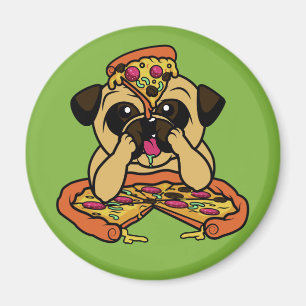 Aimant de Carlin de pizza drôle