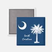 Aimant de Caroline du Sud, vacances, Drapeau de Ca (Recto/Verso)