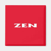 Aimant de carré blanc Zen (Devant)