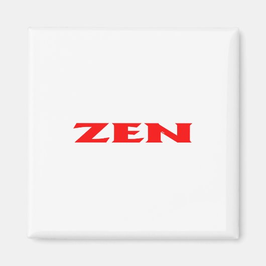 Aimant de carré rouge zen (Devant)