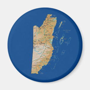 Aimant de carte de Belize