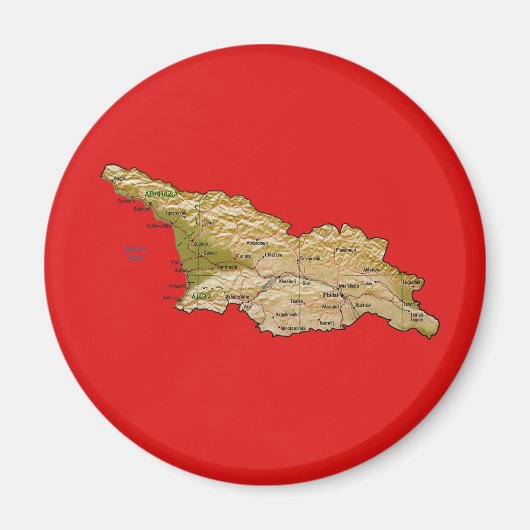 Aimant de carte de Géorgie (Devant)