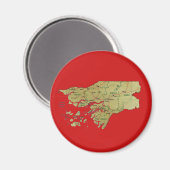 Aimant de carte de Guinée-Bissau (Recto/Verso)