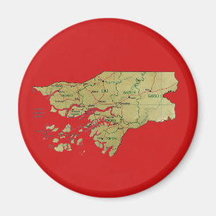 Aimant de carte de Guinée-Bissau