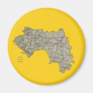 Aimant de carte de Guinée-Conakry