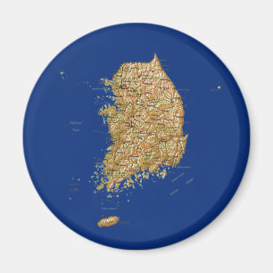 Aimant de carte de la Corée du Sud