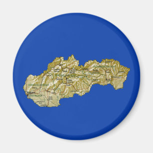 Aimant de carte de la Slovaquie