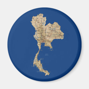 Aimant de carte de la Thaïlande