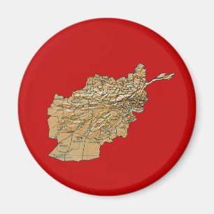 Aimant de carte de l'Afghanistan