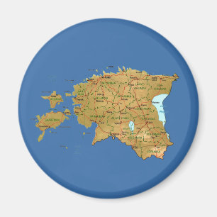 Aimant de carte de l'Estonie