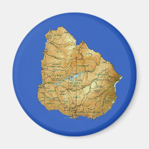 Aimant de carte de l'Uruguay