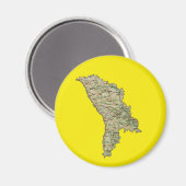 Aimant de carte de Moldavie (Recto/Verso)