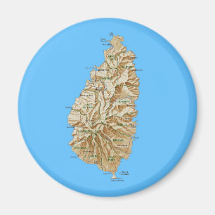 Aimant de carte de Sainte-Lucie