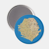 Aimant de carte de Sierra Leone (Recto/Verso)