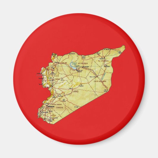 Aimant de carte de Syrie (Devant)