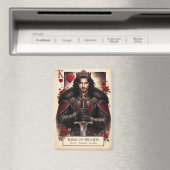 Aimant de carte de tarot gothique Roi de cœur (In Situ (Lave-vaisselle))