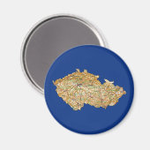Aimant de carte de Tchéquie (Recto/Verso)