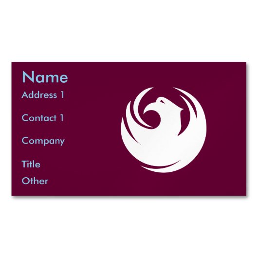 Aimant de carte de visite avec drapeau de la ville (devant)