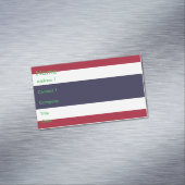 Aimant de carte de visite avec drapeau de Thaïland (In Situ)