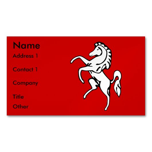 Aimant de carte de visite avec drapeau du comté de (devant)