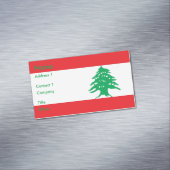 Aimant de carte de visite avec drapeau du Liban (In Situ)