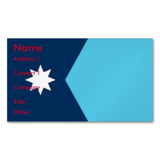 Aimant de carte de visite avec drapeau du Minnesot (devant)