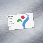 Aimant de carte de visite avec le drapeau de Séoul (In Situ)