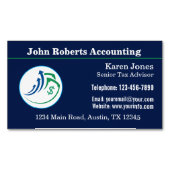 Aimant de carte de visite comptable avec logo (devant)