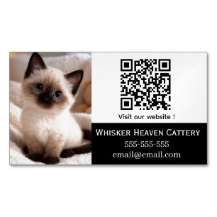 Aimant de carte de visite de chatterie personnalis