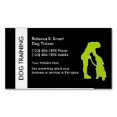 Aimant de carte de visite de formation de chien (devant)