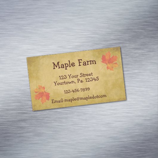 Aimant de carte de visite de sirop d'érable (In Situ)